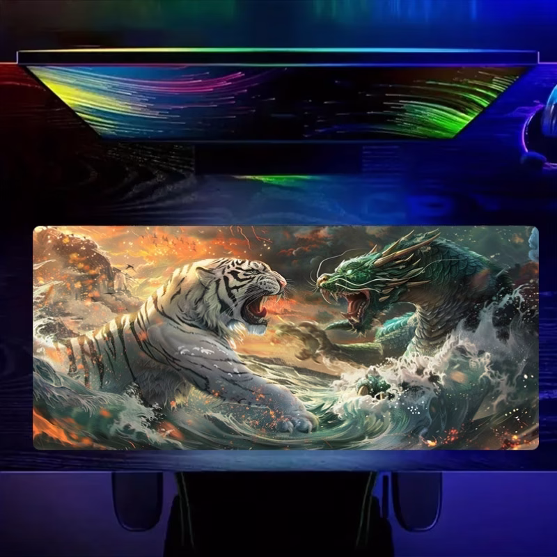 Desk Mat (Custom Tiger/Dragon)